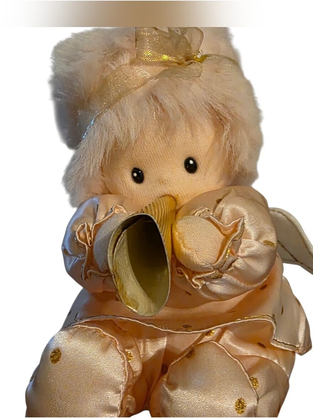 Vintage Nakajima Tokyo Sweet Orugoru Musical Angel Doll Wind Up Japan Tag Pink